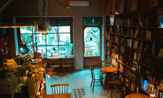The cozy interior of Curious Crow's Coffee House in Stellarton